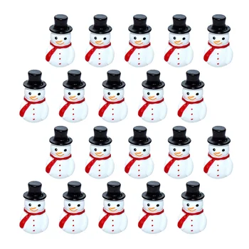 20buc Crăciun om de Zăpadă în Miniatură Mini Figurine de Rasina Ornamente DIY Snowman Meșteșug