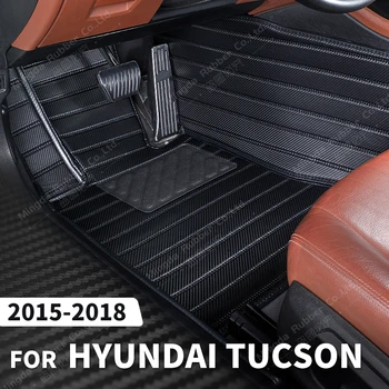 Custom din Fibra de Carbon stil Covorase Pentru Beijing Hyundai Tucson 2015 2016 2017 2018 Jos Covor de Acoperire Auto Accesorii de Interior