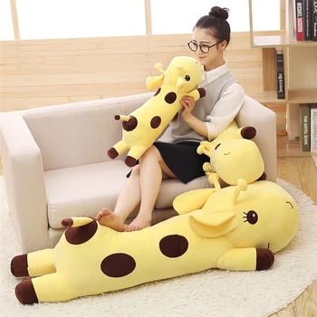 Girafa drăguț Jucărie de Pluș Perna PP Bumbac Umplute Cerb Papusa Moale și Confortabil de Dormit Perna Cadou de Ziua de nastere