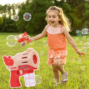 Noi Bule Pistol de Jucărie Amuzant Complet Automate Balon de Săpun Muzica Aparat Bule de Vânt Armă în aer liber pentru copii jucarii pentru copii speelgoed