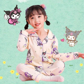 Noi Kawaii Kuromi Copii Pijama Set De Desene Animate Sanrio Cinnamoroll Anime Drăguț Minunat Pijamale Fete Acasă Haine Fete Jucarii Si Cadouri
