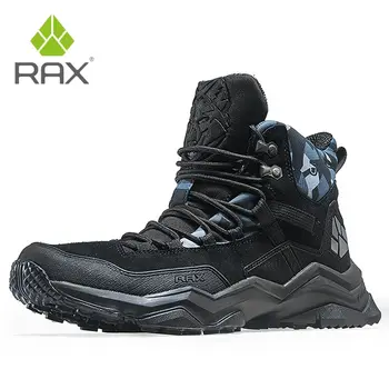 RAX din Piele Impermeabil Drumeții Pantofi Pentru Bărbați în aer liber, Drumeții Pantofi de Munte, Ghete Sport, Pantofi Respirabil Cizme de Mers pe jos