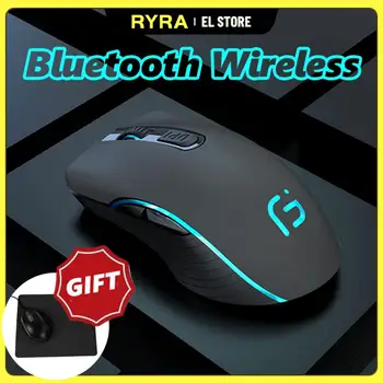 RYRA Wireless Bluetooth Mouse-ul Dual Mode Reîncărcabilă Soareci 4000 DPI LED 6-Cheie Laptop PC de Gaming Mut Mouse-ul, Cu acces Gratuit la Mouse Pad
