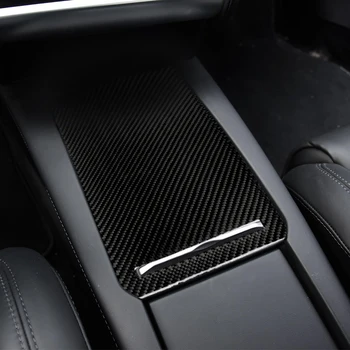 Înlocuitor Pentru Tesla Model S Consola Centrala Cutie De Depozitare Capac Panou Din Fibra De Carbon Autocolant Trim Decor Accesorii Auto